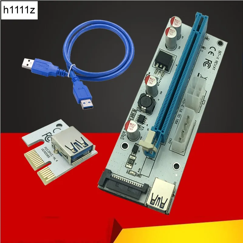 3 в 1 4pin Райзер molex pci e 008 Карта 6pin sata 60 см pcie 1x до 16x Экспресс карта для майнинга