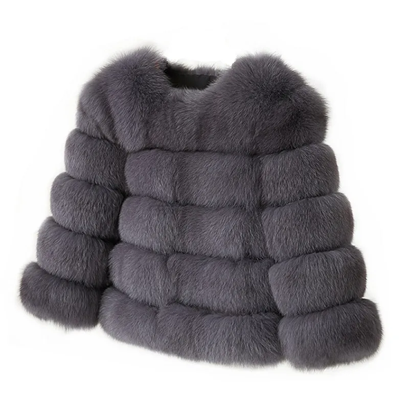 2018 Women Warm Real Fox Fur Coat Short Model Winter Jacket Outerwear Plus Size Natural Arctic Coats For | Женская одежда