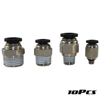 nickel plating m5 18 14 38 12 male 4 6 8 10 12mm straight push in pneumatic fitting to connect air compressor parts