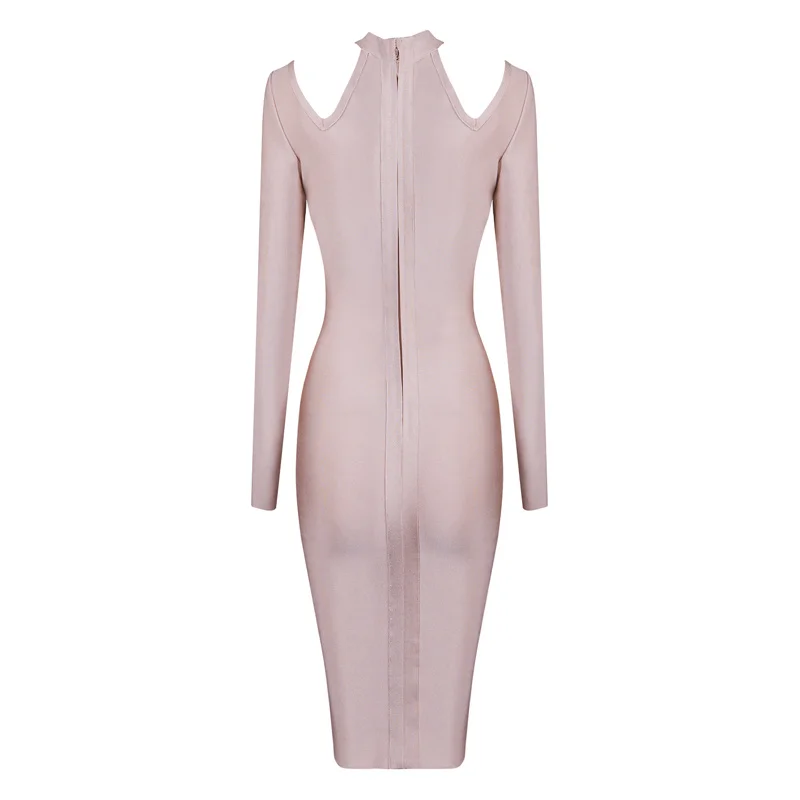 Оптовая продажа 2018 Новое поступление платье с высоким воротом и длинным рукавом