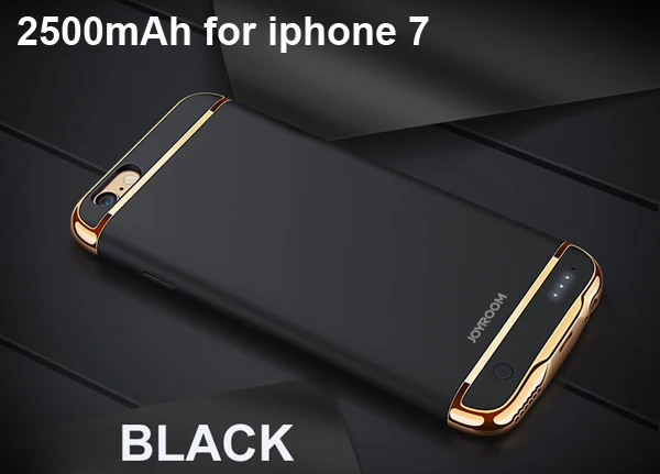 black for iphone 7 Высококачественный портативный чехол для телефона с зарядкой батареи для iphone 7 6 6s Plus зарядное устройство чехол для iphone 6 6s 7 Чехол для резервного копирования - Цвет: black for iphone 7