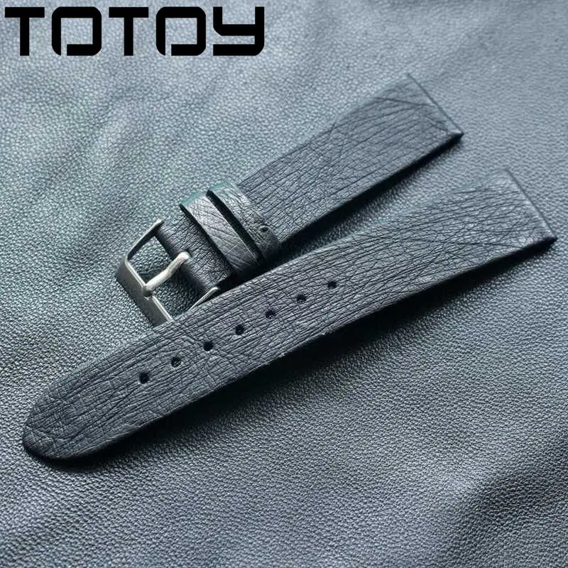 OTOY ручная работа страусиная кожа для DW 18 20 22 мм коричневая задняя часть зеленая вода призрак Простой Ультратонкий мужской женский кожаный ремешок для часов