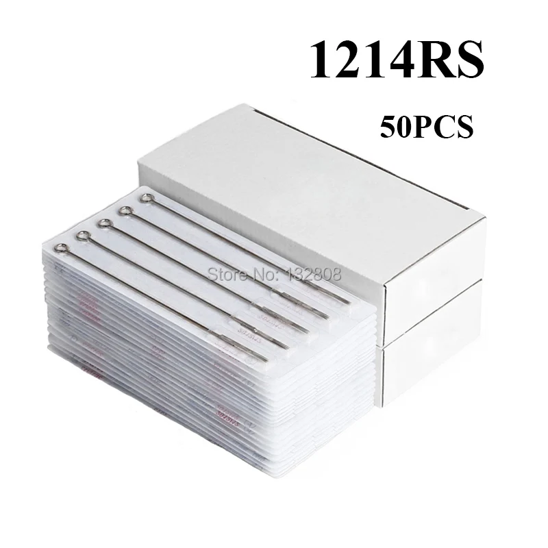 50 шт. Профессиональные татуировки иглы 14RS одноразовые Ассорти стерильные 14