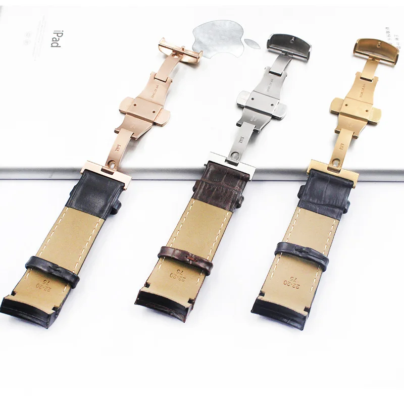 Кожаный ремешок с бабочкой и пряжкой 22 мм, 23 мм, 24 мм для Tissot cool picture T035, ремешок для библиотеки, карта, кожа 1853, мужские часы, ремешок