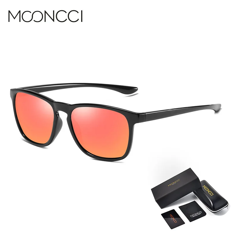 Orange MOONCCI Винтажные Солнцезащитные очки для женщин поляризационные маленькое квадратное зеркало солнцезащитные очки для мужчин женские унисекс водительские оттенки очки люнет - Цвет линз: Orange