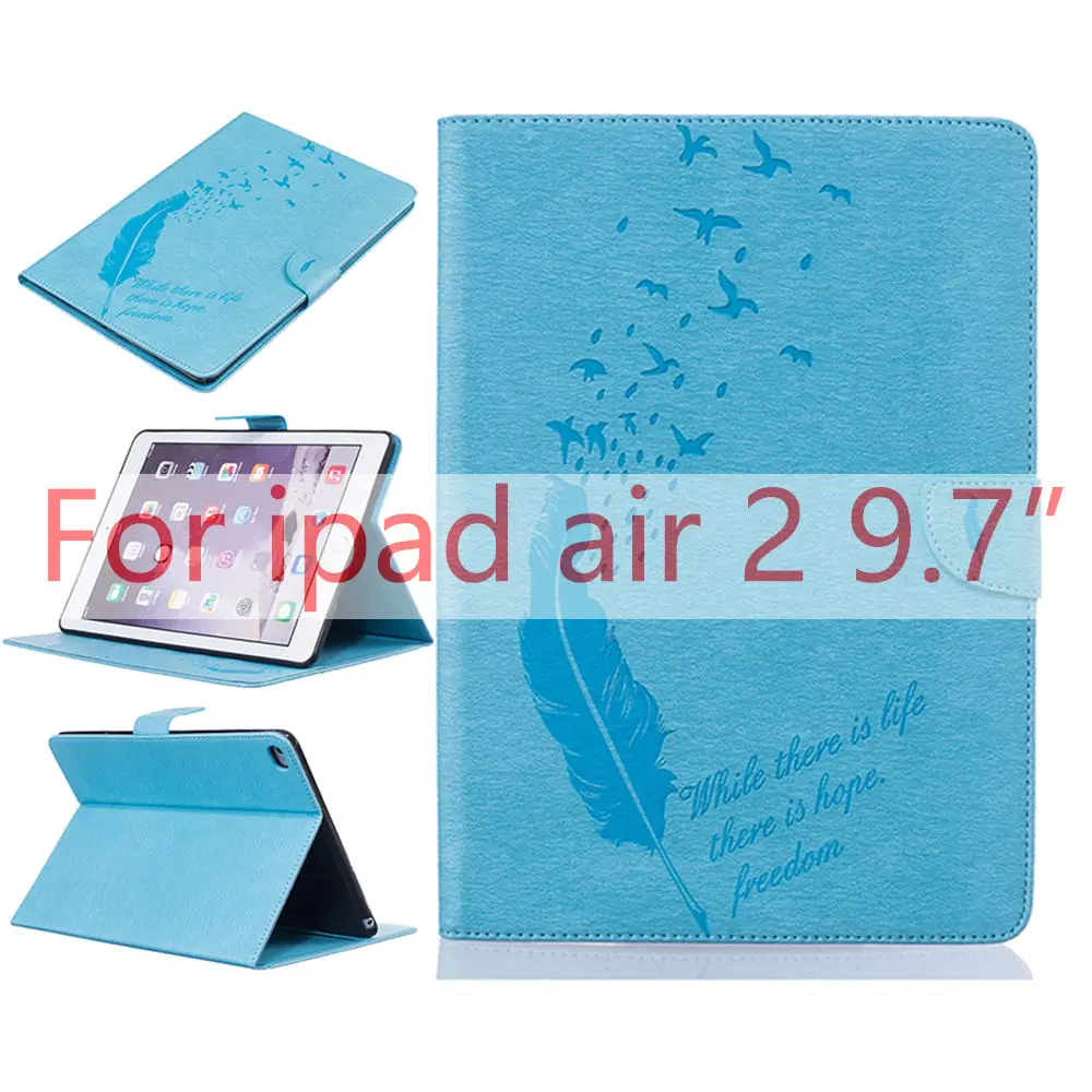 Чехол для ipad air 2 Чехол Air1 из искусственной кожи+ мягкий чехол на заднюю панель с кошельком и отделением для карт A1566 A1567 чехол для ipad air 1 2 Чехол - Цвет: AIR 2 Sky Blue