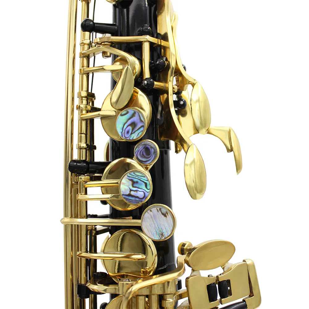 Латунь выгравированы Eb E-плоский альт саксофон Sax ушка оболочки кнопки с Чехол перчатки, Чистящая салфетка Пояс Кисти