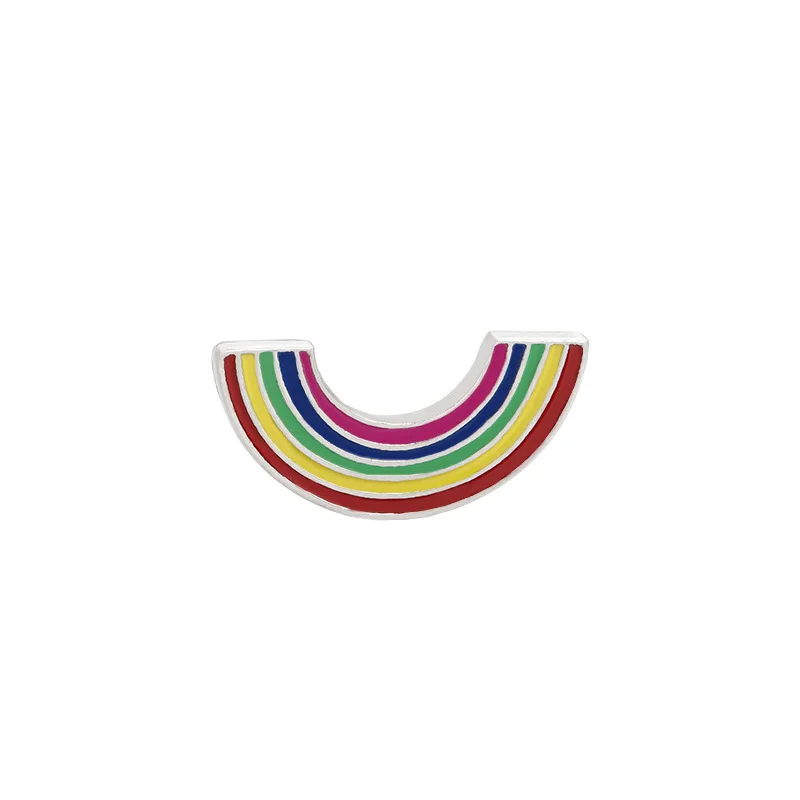 Rainbow Shshd мультфильм вишня Альпака красочные радужные эмалированные булавки облако Тоторо куртка с брошью нагрудные булавки для женщин мужчин кнопка значки ювелирные изделия - Окраска металла: Rainbow