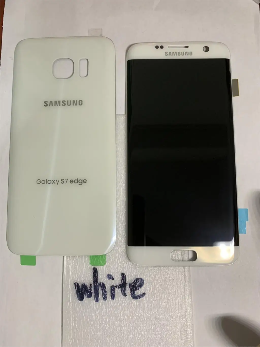 Для samsung Galaxy S7 Edge G935F G935FD ЖК-дисплей сенсорный экран дигитайзер Рамка зарядная док-станция кабель кнопка домой с задней чехол
