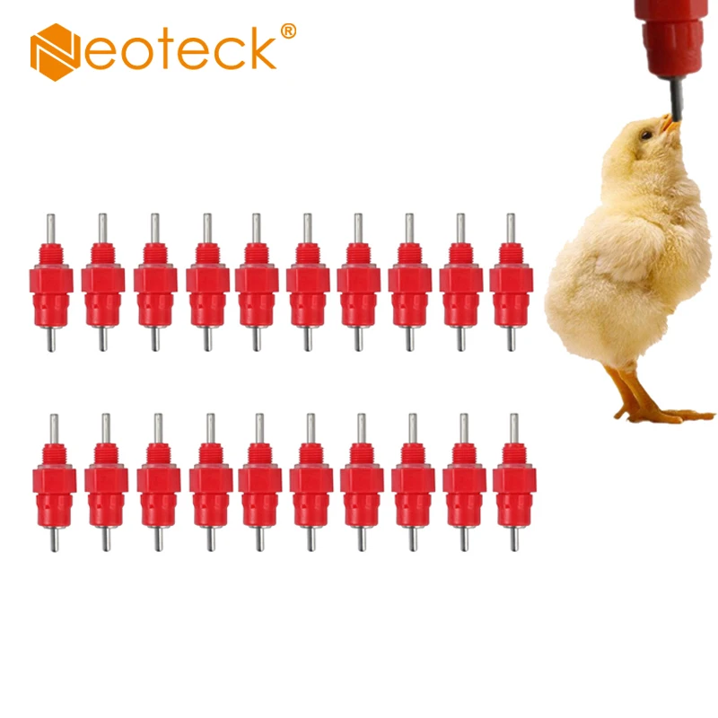 

Neoteck 20 Pcs Chicken Nipple Drinking Feeder Auto Drinker Water Nipples for Chicken Duck Hen Drinker Poultry Water Feeder