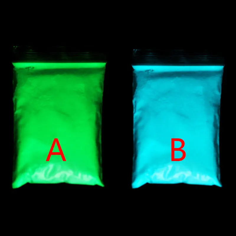 Флуоресцентные Блестки для ногтей 50 г суперъяркий светящийся в темноте порошок