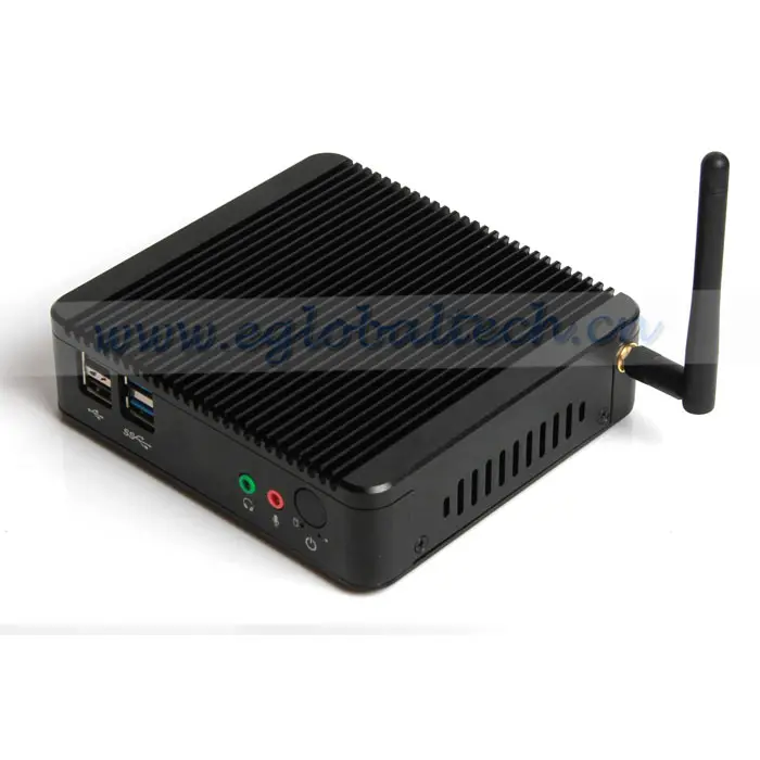 Мини ПК без вентилятора Intel J1900 2 ГГц четырехъядерный процессор с com портом Win7 /