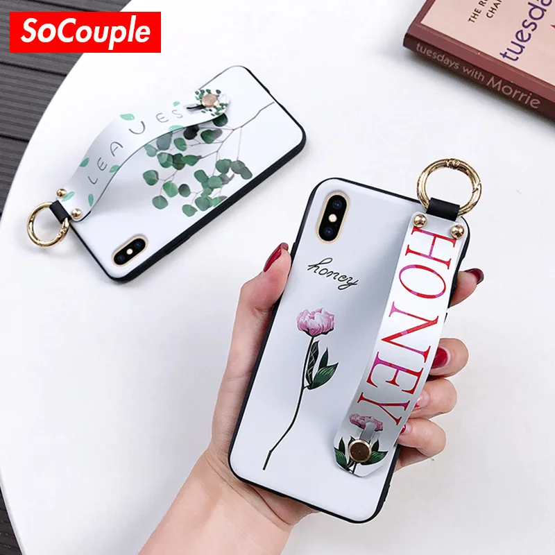 Чехол SoCouple для телефона iphone 12 чехол 11 Pro Max X Xs max XR SE 6 6s 7 8 plus мягкий из ТПУ с ремешком