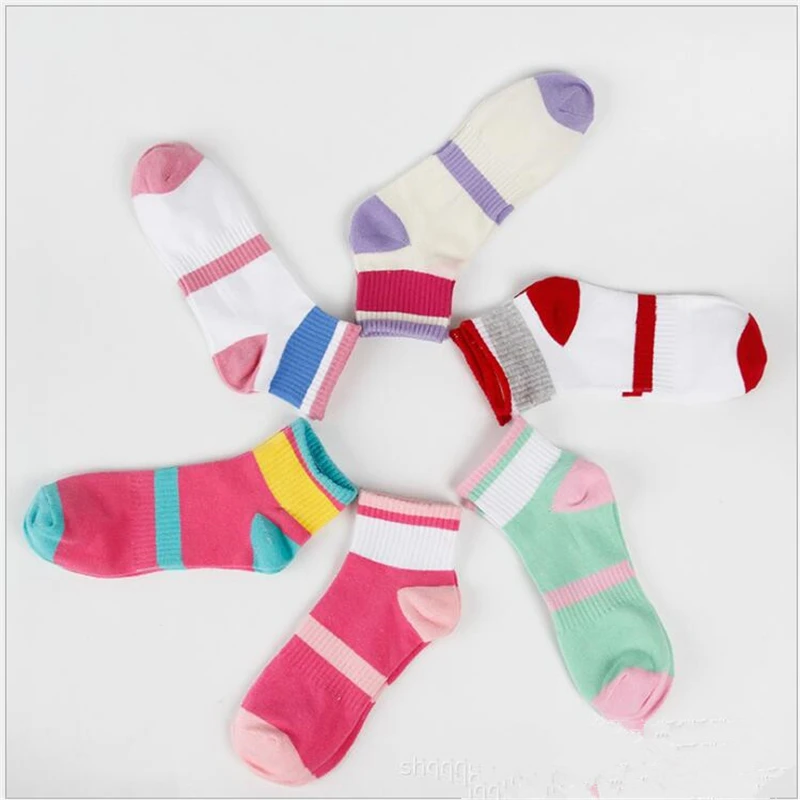 2018 разноцветные модные хлопковые носки унисекс в полоску студенческом стиле