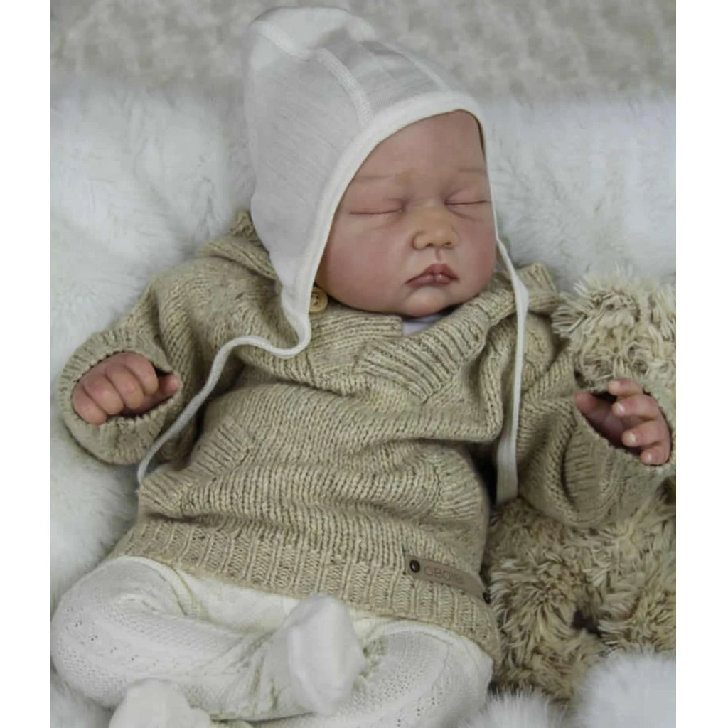 

100% Safe Soft Full Silicone Baby Doll 19inch Reborn Kits Unpainted Newborn Baby Doll with Head 3/4 Arms Full Legs Limb Mold
