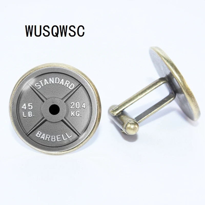WUSQWSC штанга запонки фитнес Запонки гантели тяжелоатлет подарки Спортсмены