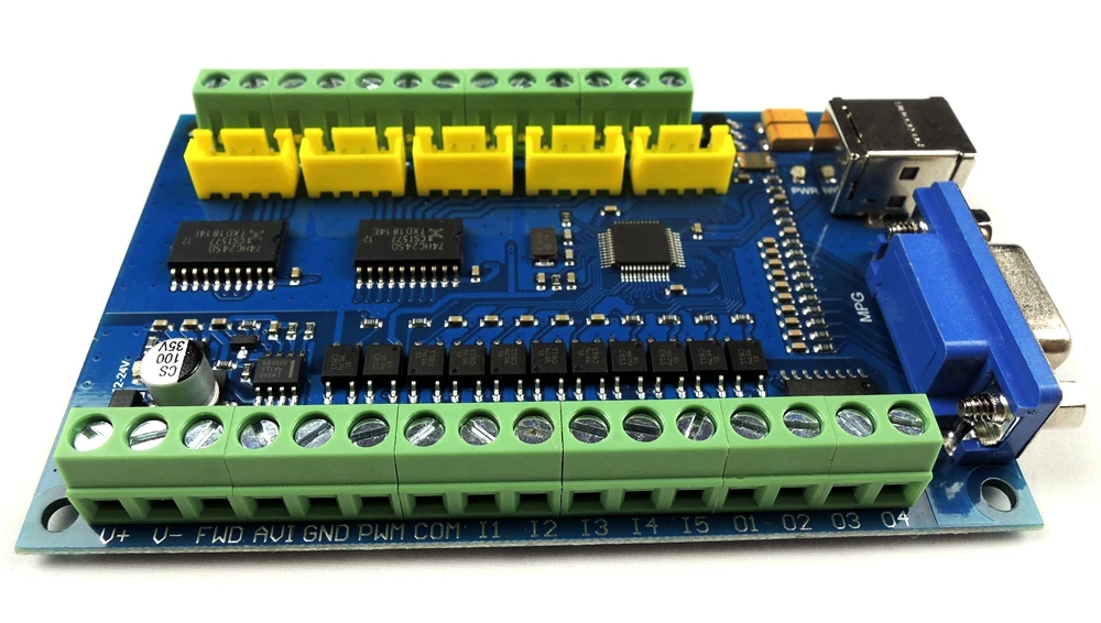 MACH3 USB CNC 5 осей 100 кГц Гладкий Степпер управления движением плата + 4 шт. TB6600 1 Ось 4.5A