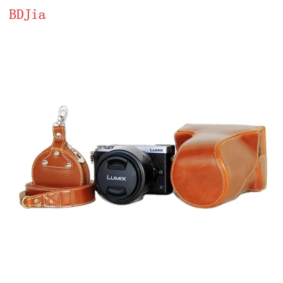 Новый роскошный кожаный чехол для камеры цифровой Panasonic GX85 PU с отверстием батареи
