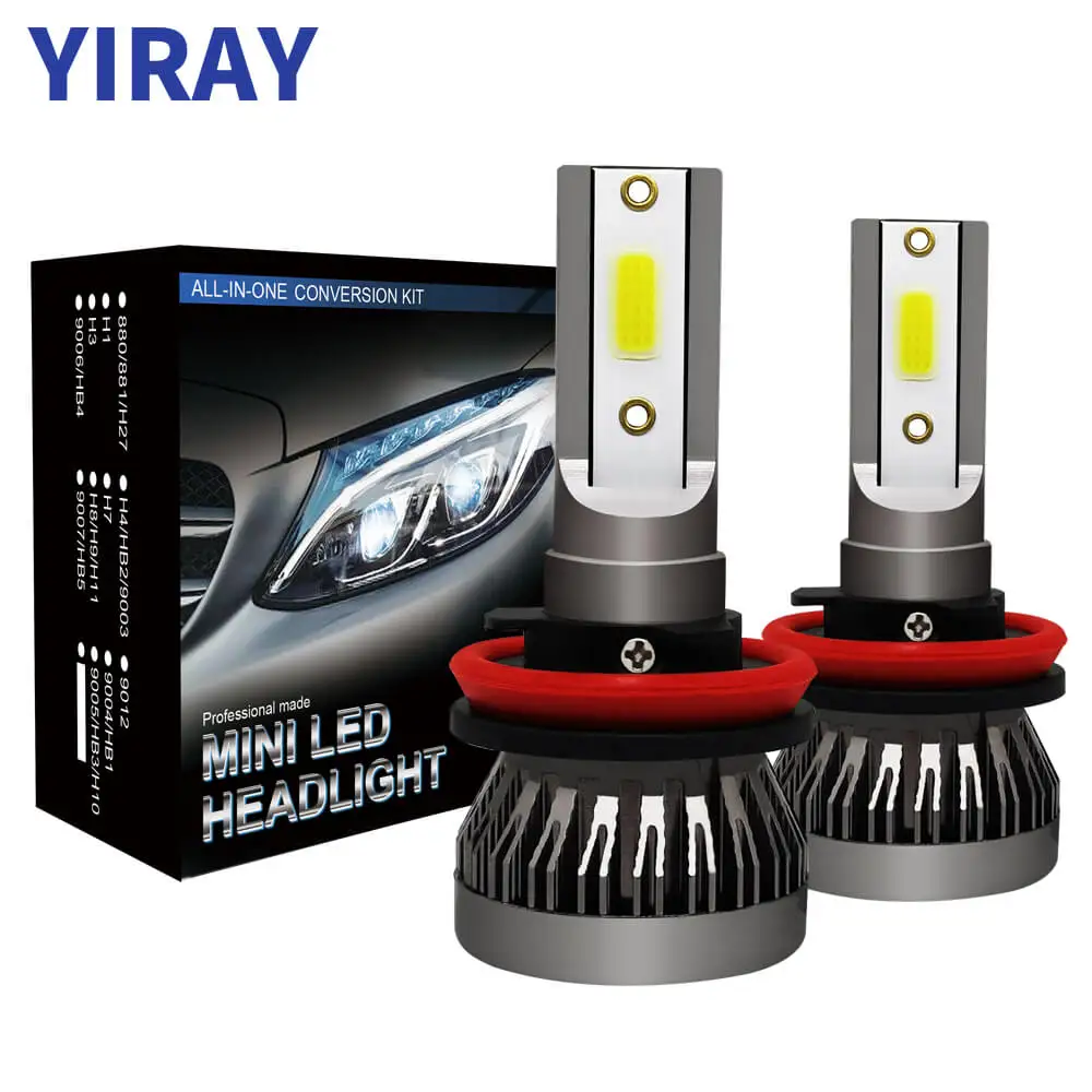 Yiray 2 шт. Автомобильные светодиодные лампы фар H7 H11 светодиодный H4 H1 H8 HB2 9005 H10 HB3 9006