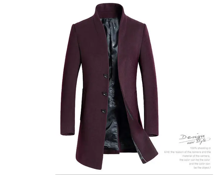 Mwxsd зимние повседневные мужские шерстяные куртки и пальто для мужчин slim fit бизнес коричневый шерстяной пальто куртка мужская шерстяная верхняя одежда