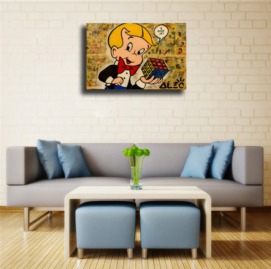 Alec Monopolys Rubik's Cube HD Wall Art Холст с печатью постера живопись декоративная картина