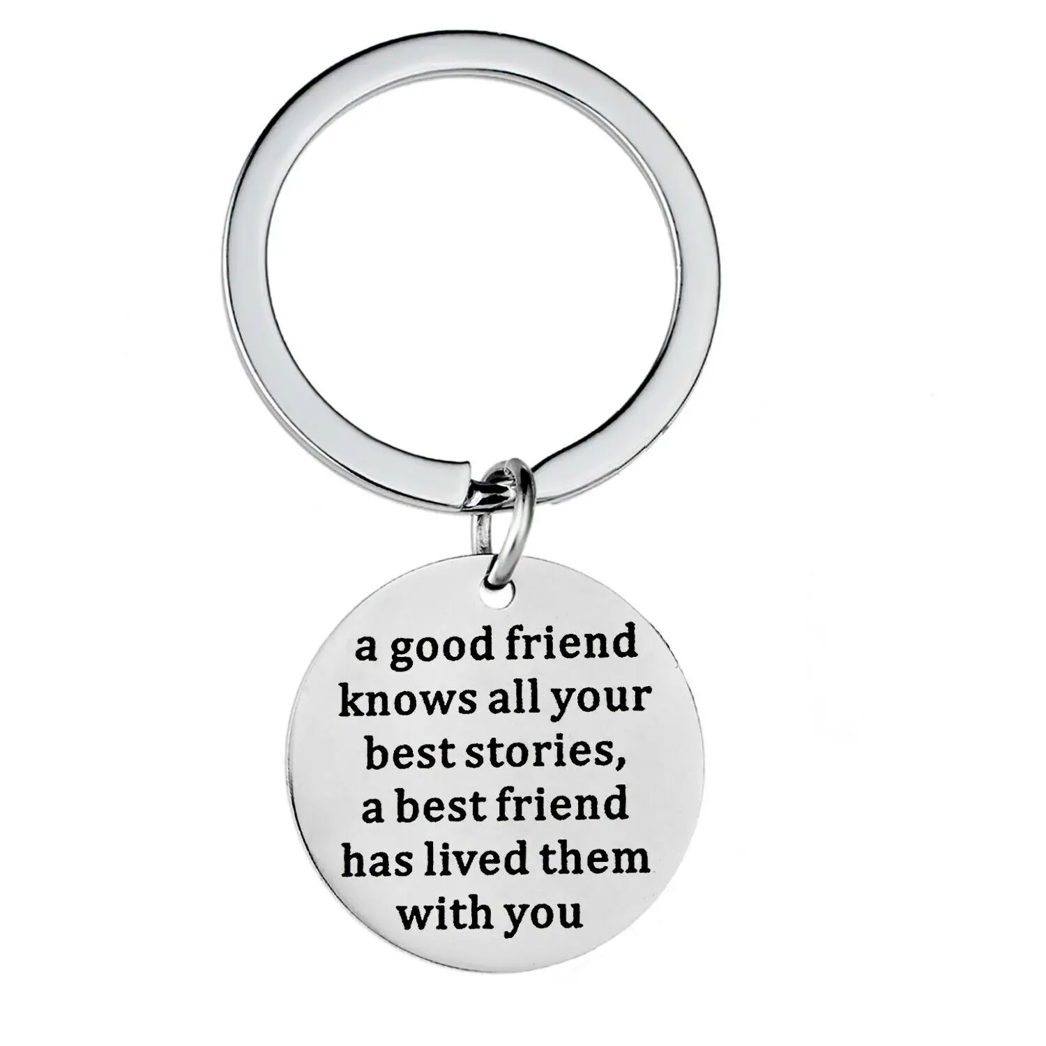 Keyring A Good Frien Дочь сын отец и День матери мама бабушка папа тетя Семья кулон Цепочки и ожерелья сестра подруга подарок из нержавеющей стали цепи Цепочки и ожерелья - Окраска металла: Keyring A Good Frien