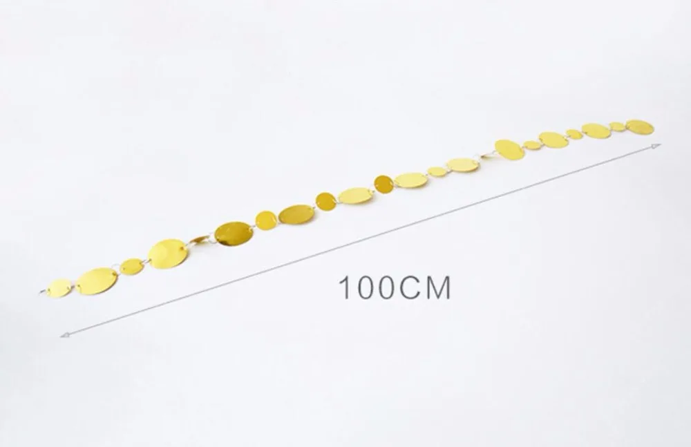 

10pcs 5cm&3cm Gold/Silver Round Sequine Beads Garland For Wedding Party Centerpiece Decoration Craft DIY
