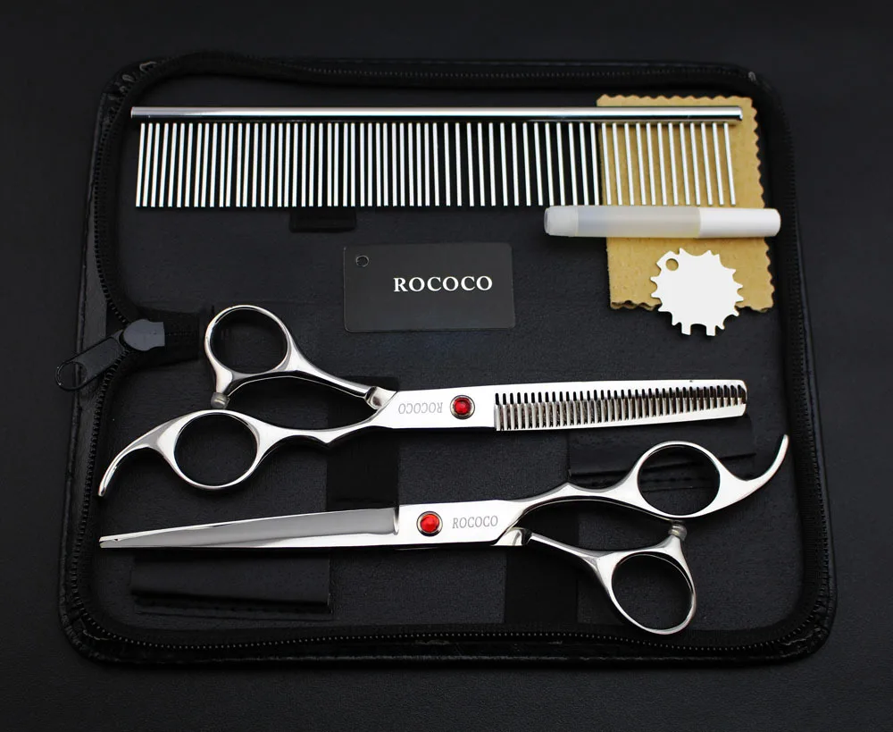 Профессиональные 7 0 дюйма ножницы для ухода за домашними животными прямые и