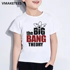 Детская летняя футболка с коротким рукавом для девочек и мальчиков, Детская футболка с принтом Теория большого взрыва базинги, повседневная детская одежда, ooo462