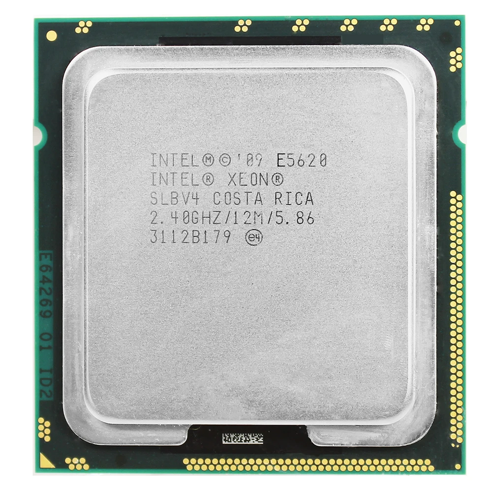 Процессор INTEL xeon E5620 SLBV4 CPU 2 4G/12M/5 86 4 ядра 8 потоков гарантия 1 год|intel xeon|intel e5620xeon intel |