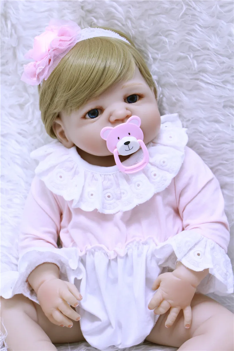 Кукла Bebe Reborn Очаровательная силиконовая кукла 55 см для маленькой девочки 0-3 м