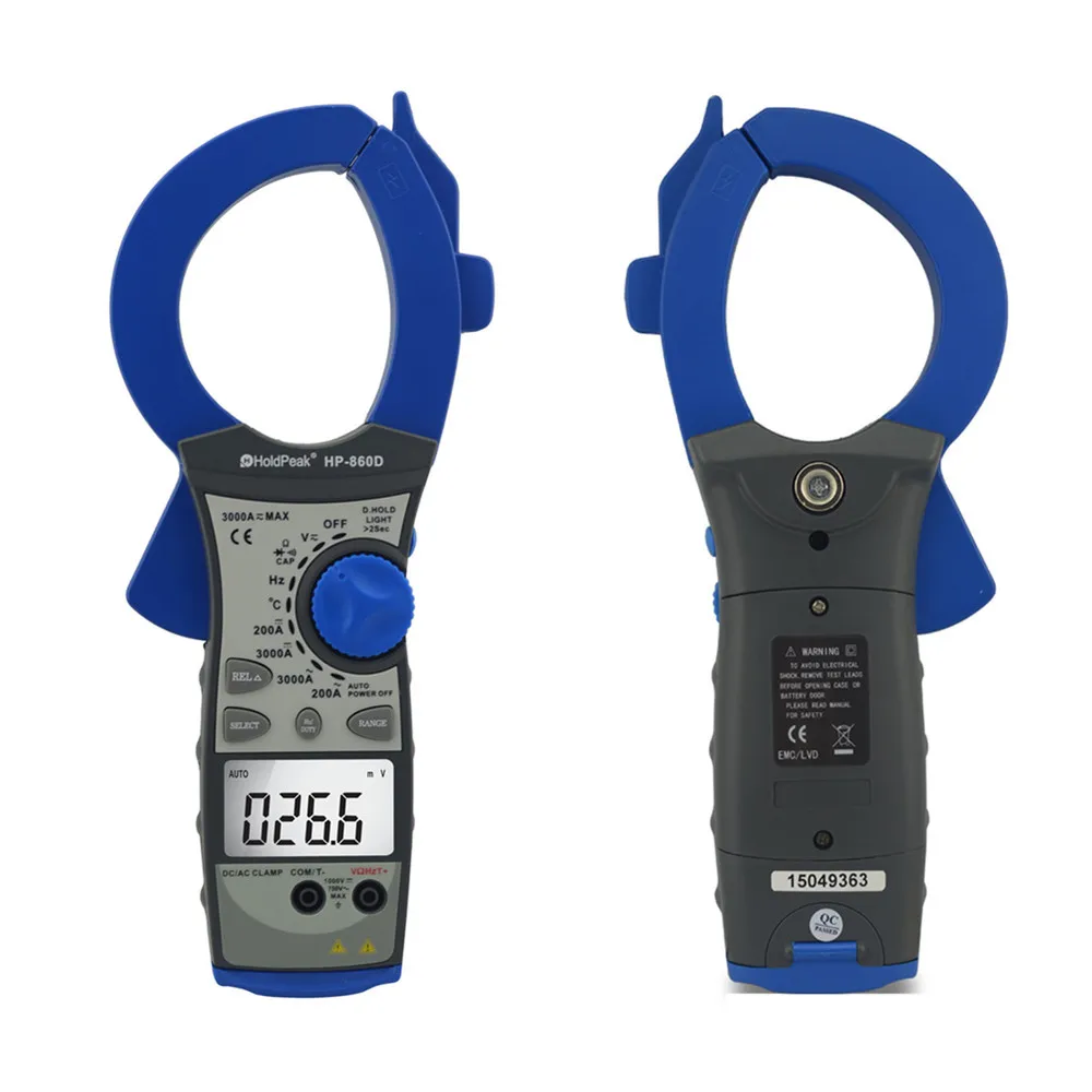 Новый HP-860D 1000 Вольт и 3000 Ампер Двойной дисплей Авто начиная зажим мультиметр с сумкой для переноски