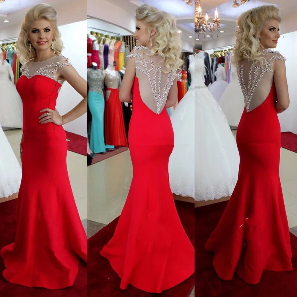 

2016 beads in elegant robe DE party back see au travers robe DE evening gown DE death longo formelle TR14 feminine robes
