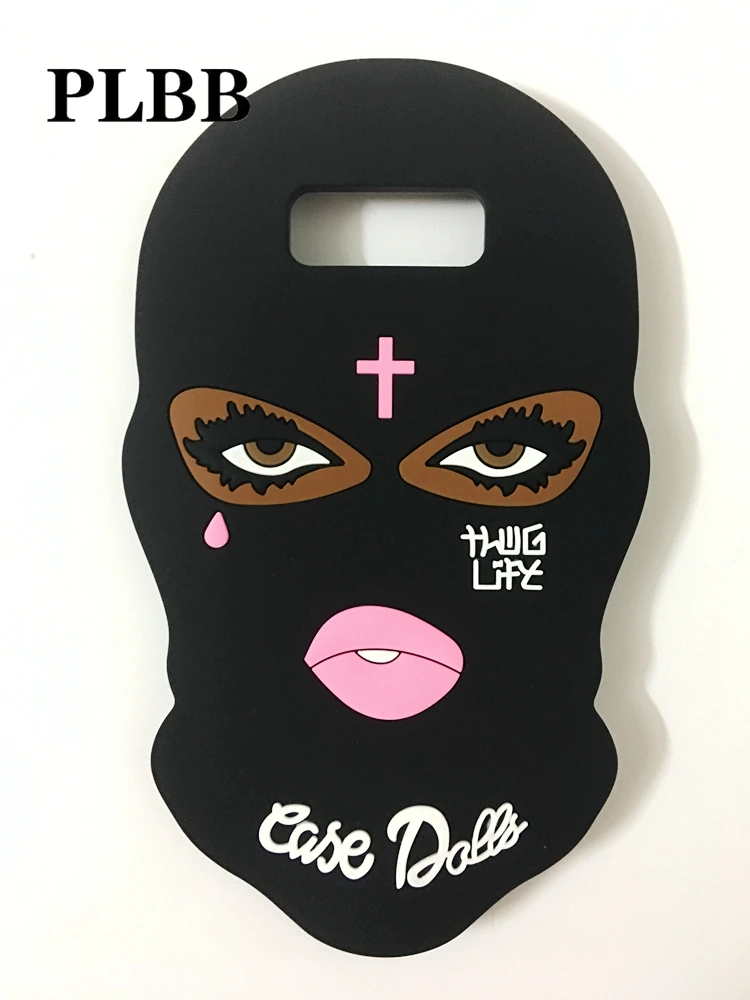 3D Big Eyes Masked Teared Girl Jesus Christian Cross Coque Silicone Phone Case for Samsung Galaxy Note 8 Capa Fundas Cover |