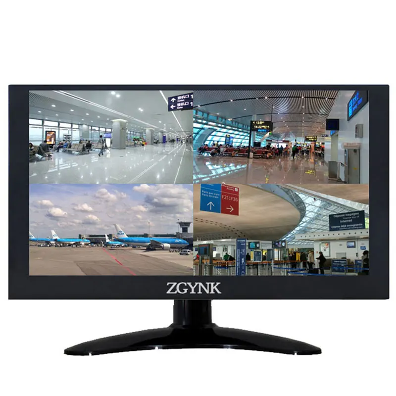 Четырехэкранный промышленный монитор Zgynk/11,6/12 дюймов с четырьмя камерами/металлический дисплей, VGA BNC1 BNC2 BNC3 BNC4 дисплей