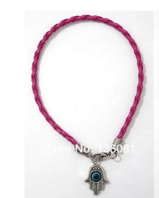 10 шт. винтажный Серебряный Демон глаз хамса ручной смешанный цвет переплетения