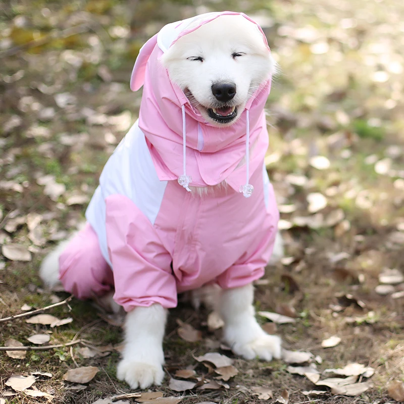 Дождевик для больших собак Одежда Samoyed Border Collie Labrador retriever золотистый ретривер