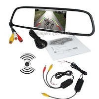 5 inch car rearview 800x480 mirror monitor 2 4ghz wireless video transmitter and receiver kit for rear view backup camera