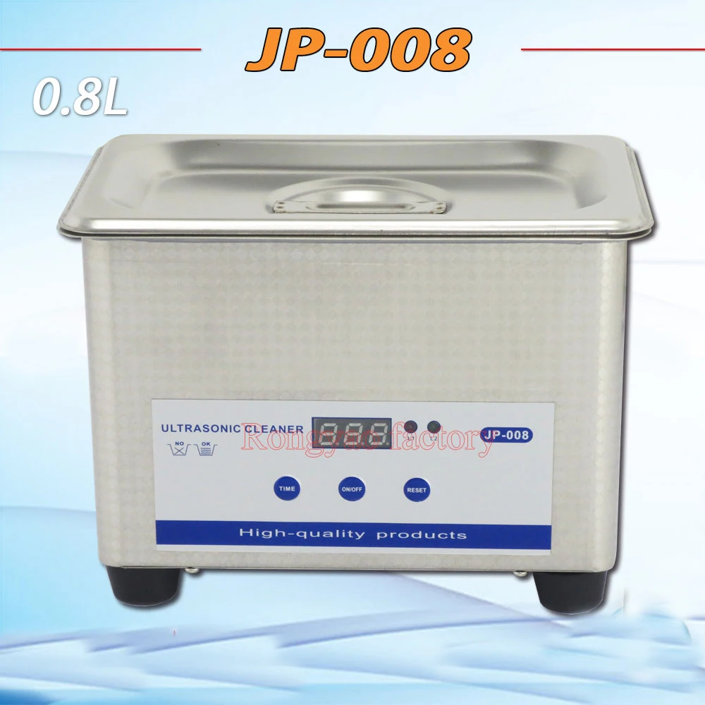 Jp 008 Ультразвуковой очиститель из нержавеющей стали 0.8L домашний мини ювелирных