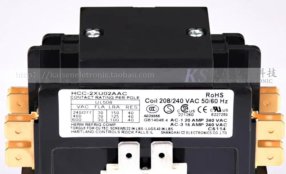 208 V 240 30A HCC 2XU02AAC двухполюсный Кондиционер тепловой насос машина для льда