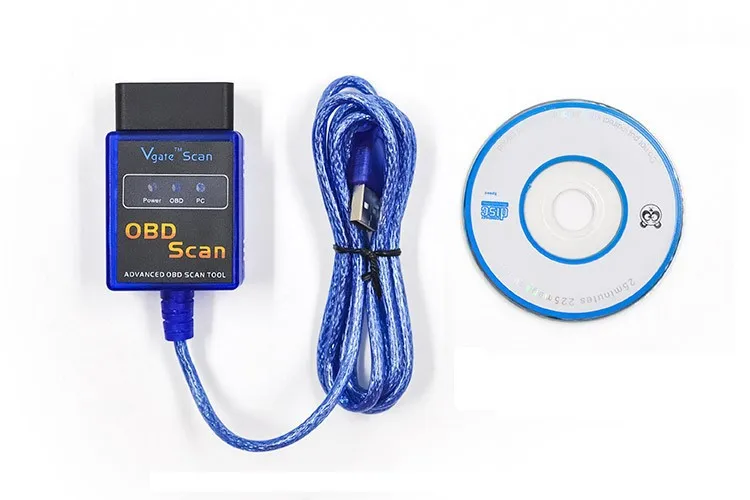 Vgate сканер USB ELM327 OBD2 интерфейсный кабель автомобильный ECU диагностический