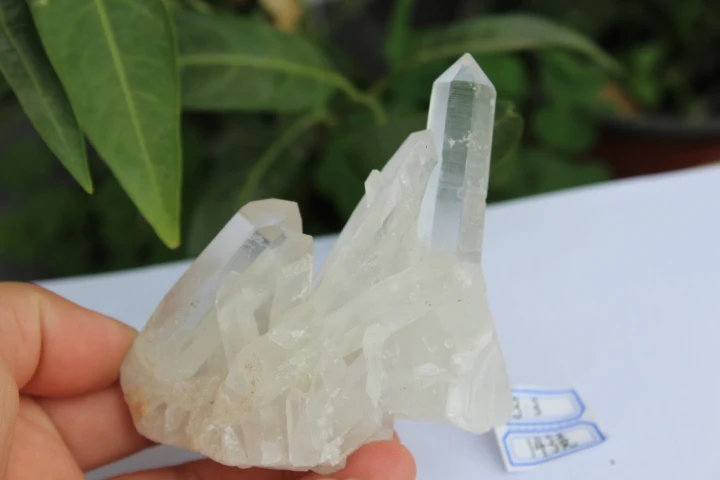 

143g Natural.White quartz crystal wand POINT samples HEALING