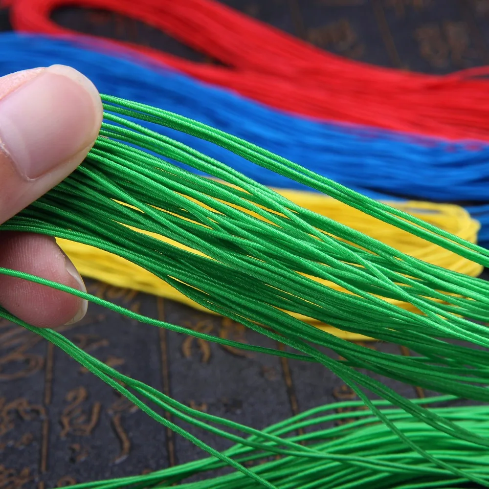 15 м красочные банджи шнуры DIY аксессуары ручной работы плетеные шнуры домашние тканые декоративные Шнуры DIY браслет Шнуры бусины веревка 1 мм