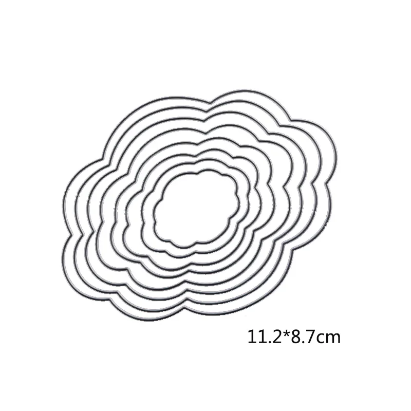 Oval Dies Layering Cutting Die Frame Metal dies Lace die for DIY Scrapbooking Photo album Paper card decoration | Дом и сад