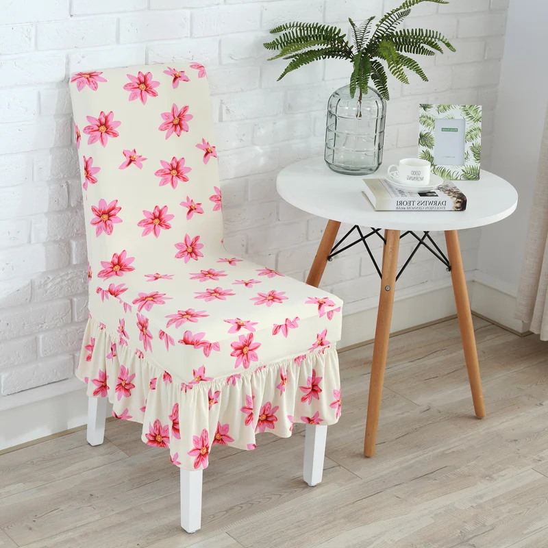 Высококачественный чехол на стул с юбкой из разноцветного спандекса|chair cover|decorative