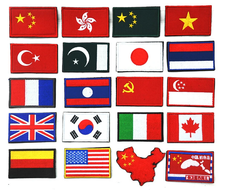 Япония Франция США Киндом Корея Италия знак с флагом крючок для вышивания