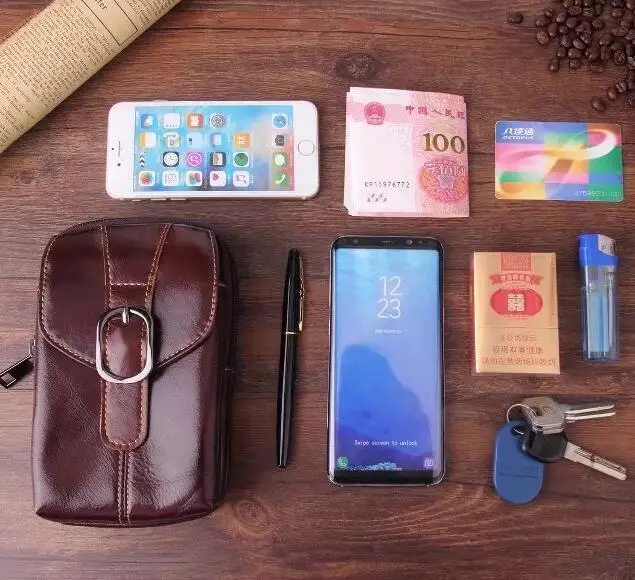 

Belt Clip Man Genuine Cow Leather Mobile Phone Case Pouch For Xiaomi Mi A1,Redmi Y1/Y1 Lite/Redmi 5a,Doogee Mix 2,OnePlus 5T