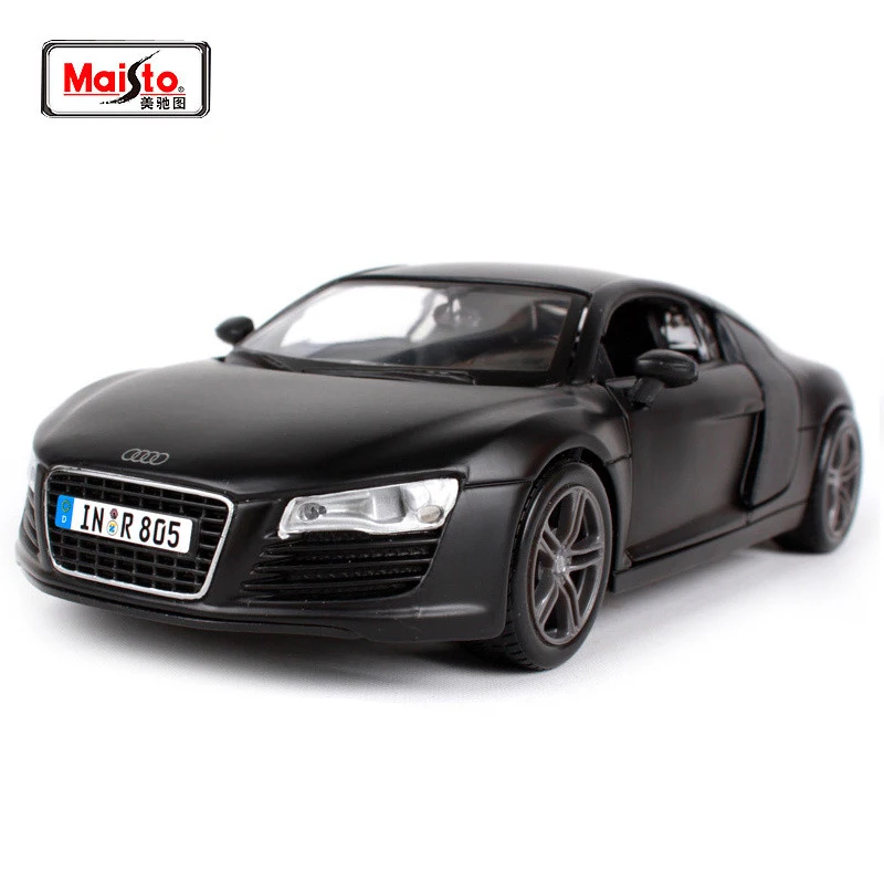 Модель автомобиля Maisto Audi R8 1:24 литой под давлением игрушка черного и синего цвета