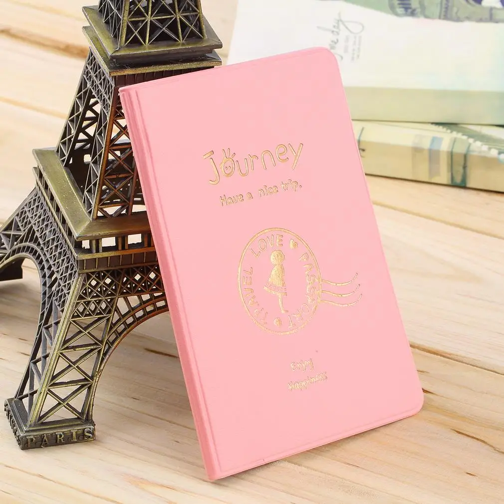 pink journey 6 видов цветов держатель для паспорта для путешествий, карточка для документов, чехол для паспорта, Обложка для паспорта, защитная обложка для паспорта, Распродажа по всему миру - Цвет: pink journey