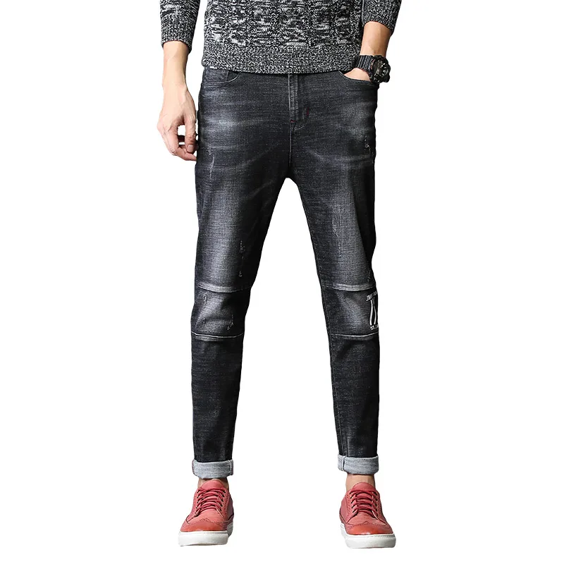 

KEGZEIR Mens Clothing 2019 Stretch Skinny Jeans Men Casual Men Jeans Patchwork Black Men Fashion Jeans Brand Celana Jeans Pria
